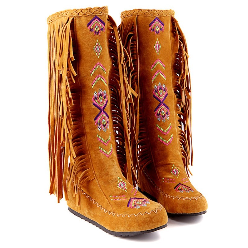 Tassel Boots Handmade Embroide - The Ethnic Fashion 评论和价格