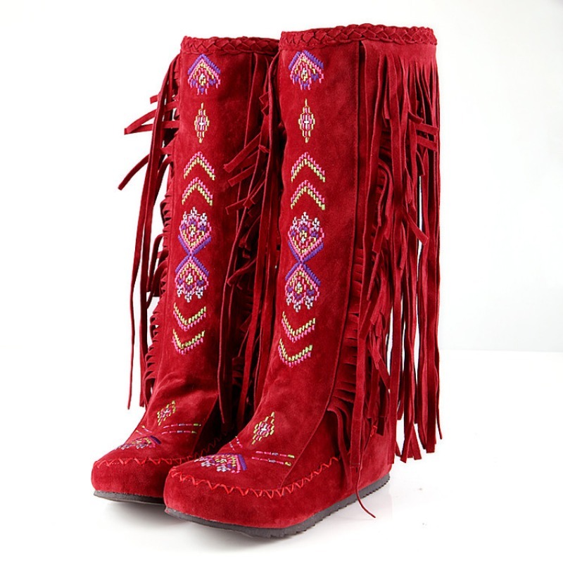 Tassel Boots Handmade Embroide - The Ethnic Fashion 评论和价格