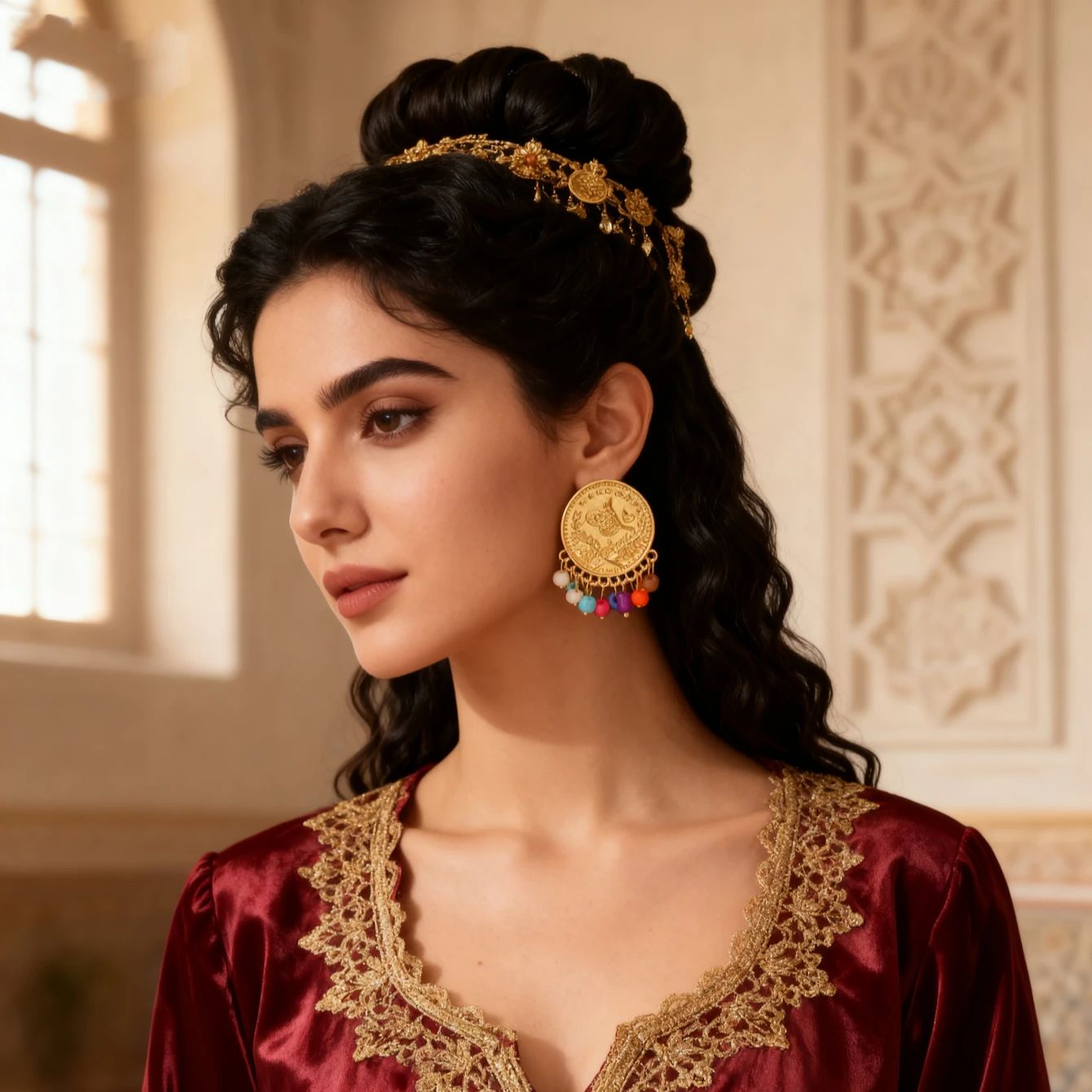 Turkish coin earring gold plat - Ethnic Fashion Co In 评论和价格