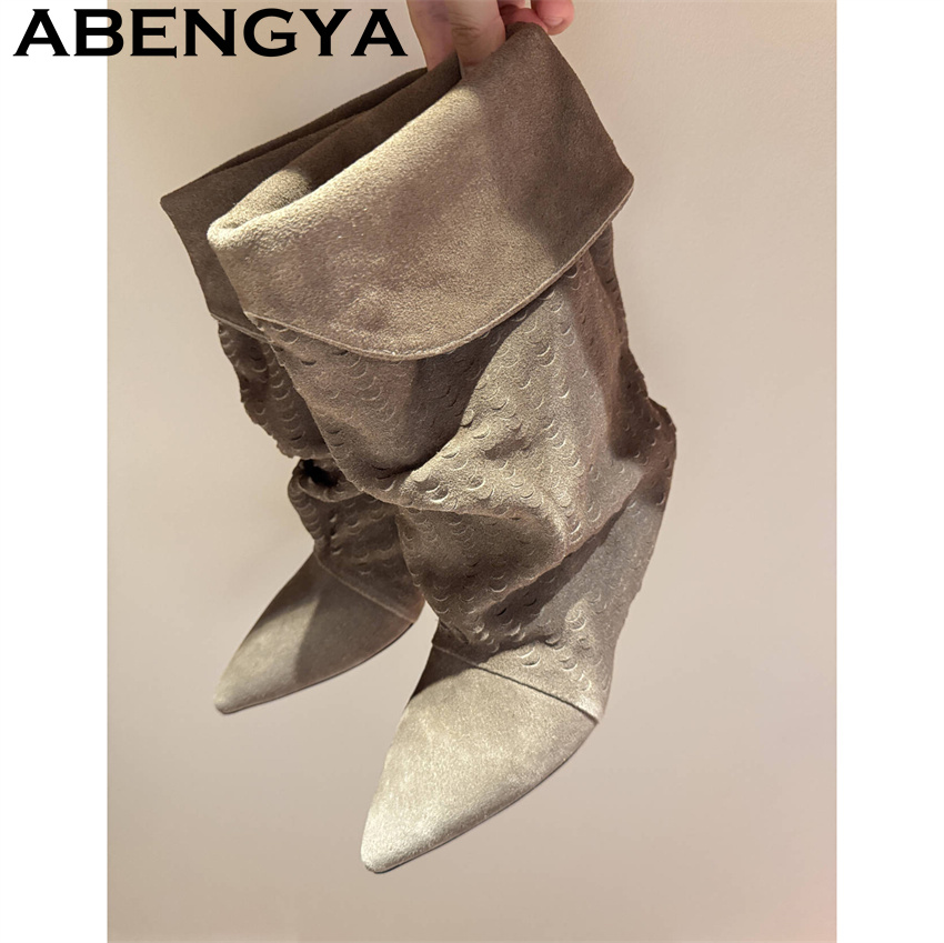 Women's Mid Calf Short Boots 2 - The Ethnic Fashion 评论和价格