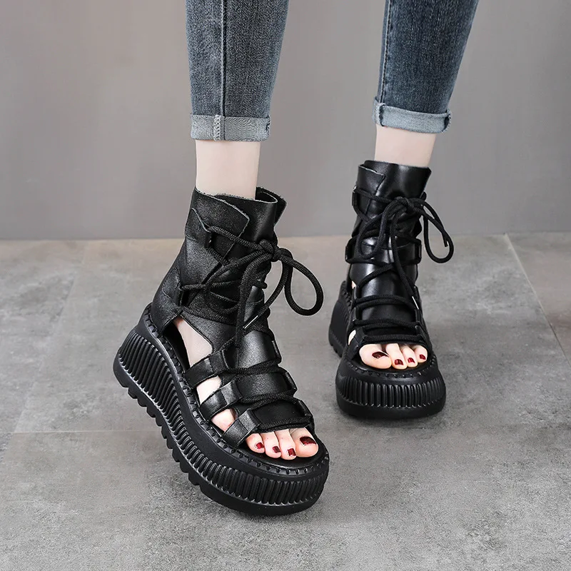 8CM Ethnic Cow Genuine Leather - Ethnic Fashion For Women 评论和价格