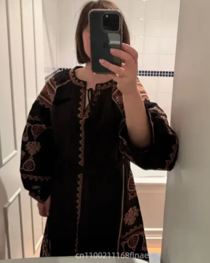 European Retro Ethnic Style Dr - Ethnic Fashion Clothing 评论和价格