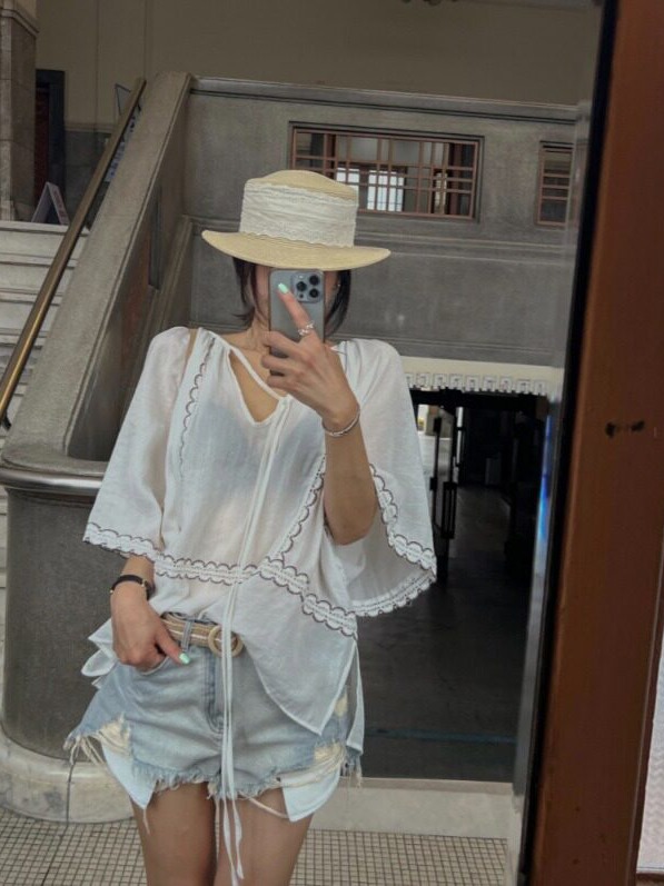 Korean Style Patchwork Lace-Up - Ethnic Fusion Fashion 评论和价格