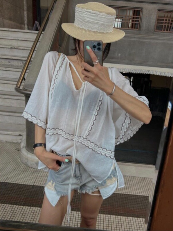 Korean Style Patchwork Lace-Up - Ethnic Fusion Fashion 评论和价格