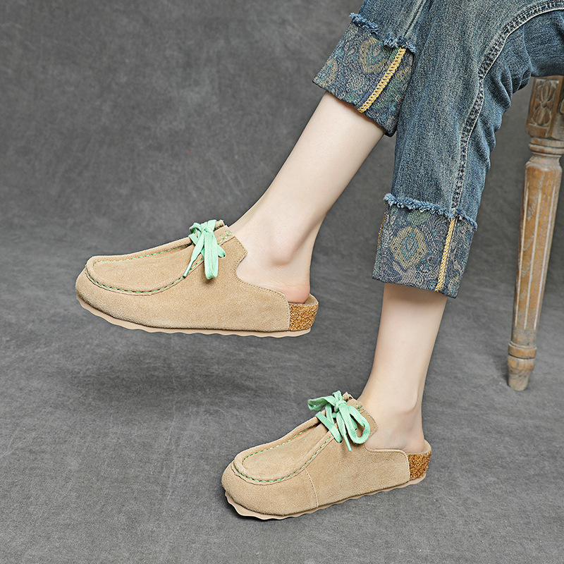 3cm Cow Suede Genuine Leather  - Ethnic Fashion For Women 评论和价格