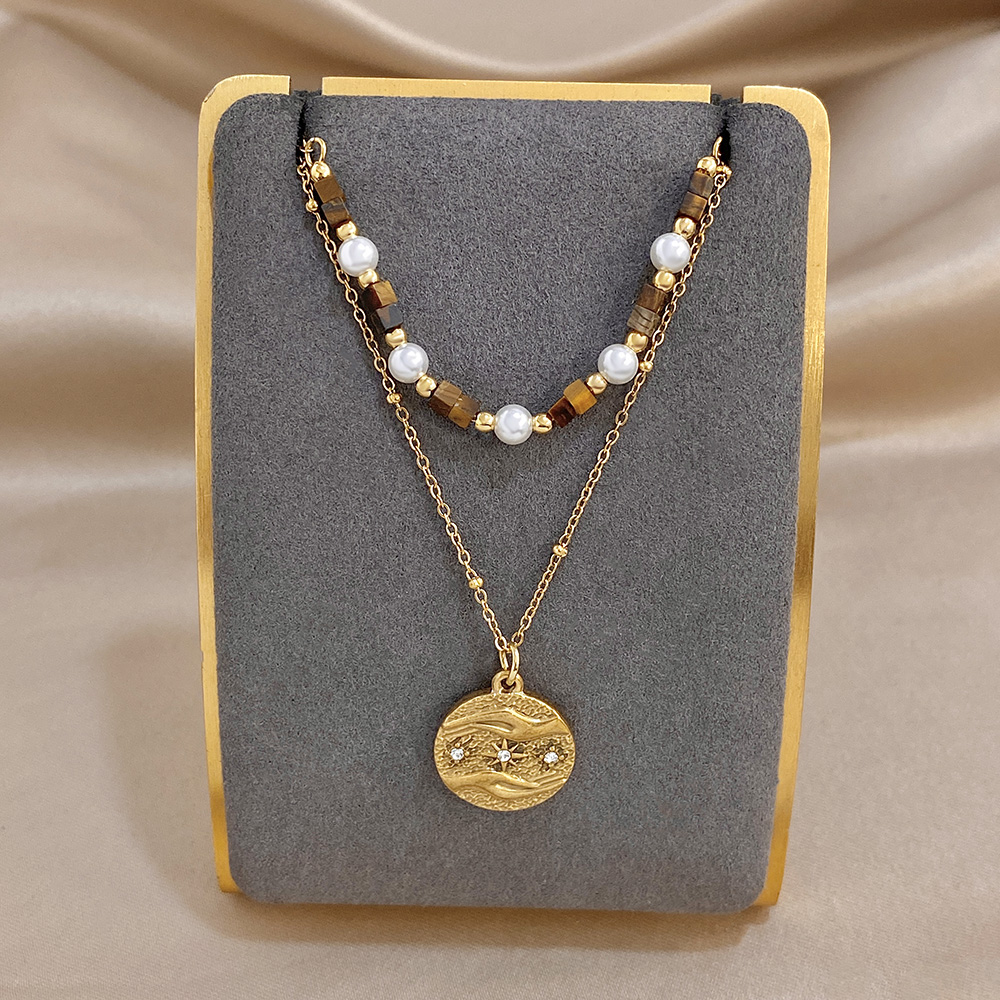 Retro Tiger's Eye Pearl Beaded - Ethnic Fashion Co In 评论和价格