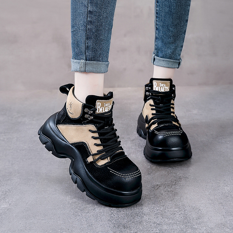 6cm Genuine Leather Wedge Fash - The Ethnic Fashion 评论和价格